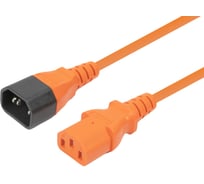 Кабель питания Filum ПВС-АП 3x1.0 С13 - C14, 220/250В, 10А, оранжевый, 0.5м FL-PC-C13/C14-C1-0.5-OR