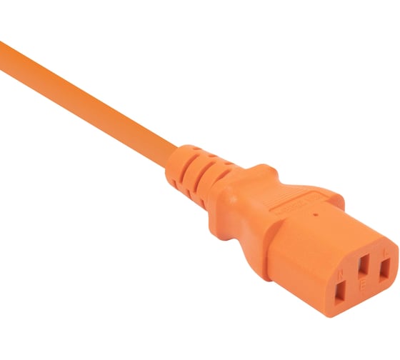 Кабель питания Filum ПВС-АП 3x1.0 С13 - C14, 220/250В, 10А, оранжевый, 1.8м FL-PC-C13/C14-C1-1.8-OR
