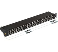 Патч-панель экранированная LANMASTER 19" высокой плотности, 48 портов RJ45, кат.5E, 1U LAN-PPC48S5E