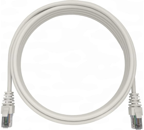 Патч-корд NTSS 2хRJ45/8P8C, T568B UTP, 5e категория, литой, 5 метров, LSZH, белый NTSS-PC-UTP-RJ45-5e-5.0-LSZH-WT 1