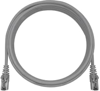 Патч-корд NTSS 2хRJ45/8P8C, T568B UTP, 5e категория, литой, 3 метра, LSZH, серый NTSS-PC-UTP-RJ45-5e-3.0-LSZH-GY