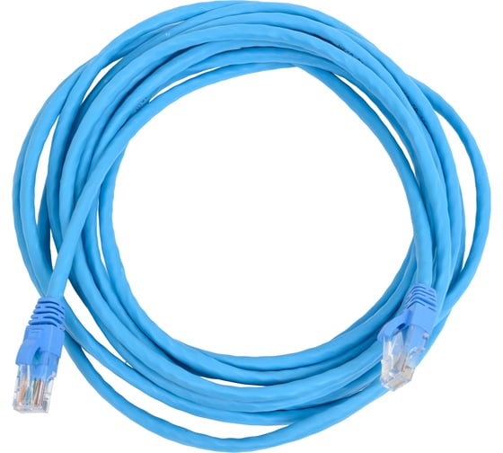 Патч-корд NTSS 2хRJ45/8P8C, T568B UTP, 5e категория, литой, 5 метров, LSZH, синий NTSS-PC-UTP-RJ45-5e-5.0-LSZH-BU 1