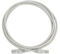 Патч-корд NTSS 2хRJ45/8P8C, T568B UTP, 5e категория, литой, 2 метра, LSZH, серый NTSS-PC-UTP-RJ45-5e-2.0-LSZH-GY