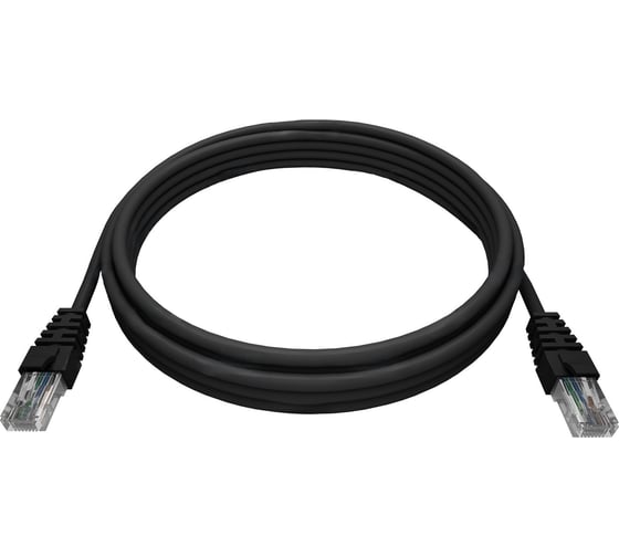 Патч-корд NTSS PREMIUM 2xRJ45/8P8C, T568B UTP CAT5e LSZH 1,5 метра, черный NTSS-PC-PM-UTP-RJ45-5e-1.5-LSZH-BL 1