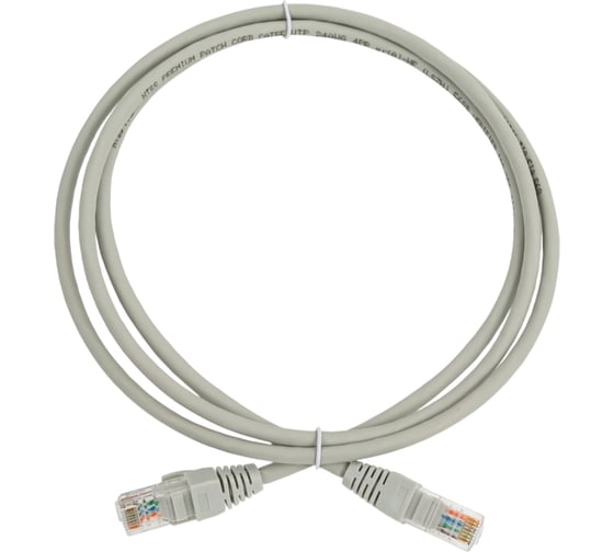 Патч-корд NTSS PREMIUM 2xRJ45/8P8C, T568B UTP Cat.5e LSZH 1,5 метра серый NTSS-PC-PM-UTP-RJ45-5e-1.5-LSZH-GY 1