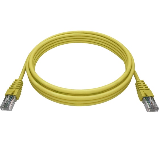 Патч-корд NTSS PREMIUM 2xRJ45/8P8C, T568B UTP CAT5e LSZH 1 метр, желтый NTSS-PC-PM-UTP-RJ45-5e-1.0-LSZH-YL 1