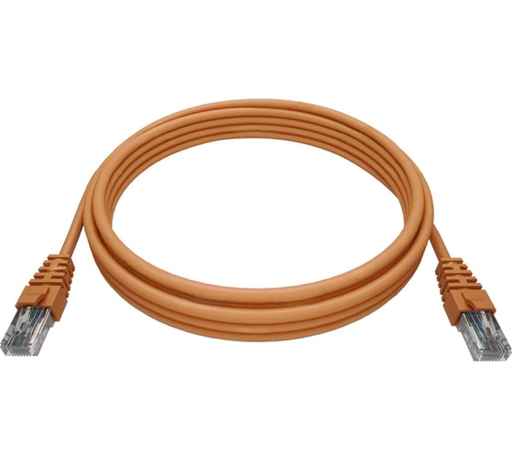 Патч-корд NTSS PREMIUM 2xRJ45/8P8C, T568B UTP CAT5e LSZH 1.5 метра, оранжевый NTSS-PC-PM-UTP-RJ45-5e-1.5-LSZH-OR