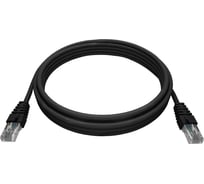 Патч-корд NTSS PREMIUM 2xRJ45/8P8C, T568B UTP CAT5e LSZH 2 метра, черный NTSS-PC-PM-UTP-RJ45-5e-2.0-LSZH-BL