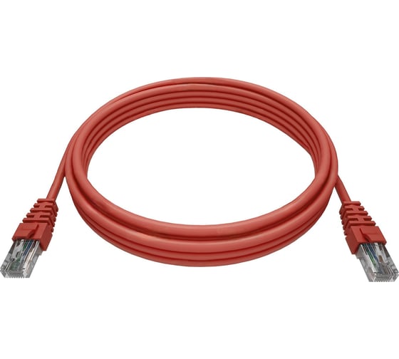 Патч-корд NTSS PREMIUM 2xRJ45/8P8C, T568B UTP CAT5e LSZH 0.5 метра, красный NTSS-PC-PM-UTP-RJ45-5e-0.5-LSZH-RD