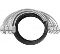 Кабельная сборка NTSS PREMIUM 12pc, FTP CAT6, оконцована разъемами KEYSTONE RJ45 FTP CAT6, заделка в чулке, вывод 0.6м, длина 7м, LSZH, серый NTSS-PC-PM-12-FTP-RJ45KJ-6-S-0.6-7.0-LSZH-GY