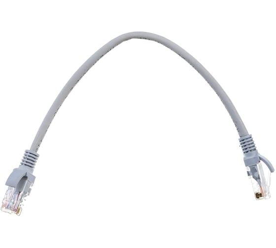 Патч-корд ExeGate UTP-RJ45-RJ45-5e-0,3M-LSZH-GY, UTP, cat.5e, 0.3м, серый 286375