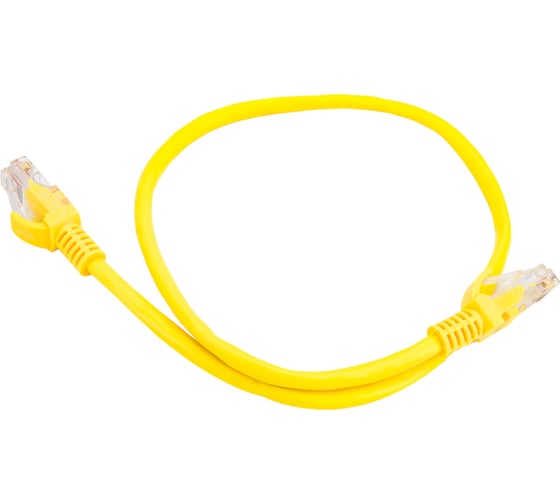 Патч-корд ExeGate UTP-RJ45-RJ45-5e-0,5M-YL, UTP, cat.5e, 0.5м, желтый 172880 1