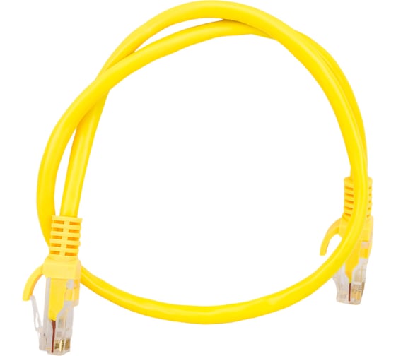 Патч-корд ExeGate UTP-RJ45-RJ45-5e-0,5M-YL, UTP, cat.5e, 0.5м, желтый 172880