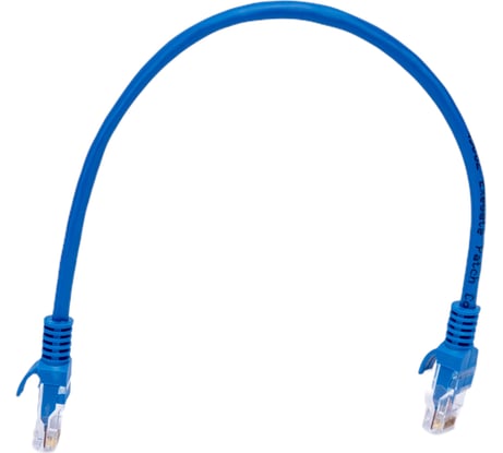 Патч-корд ExeGate UTP-RJ45-RJ45-5e-0,3M-BL, UTP, cat.5e, 0.3м, синий 258667