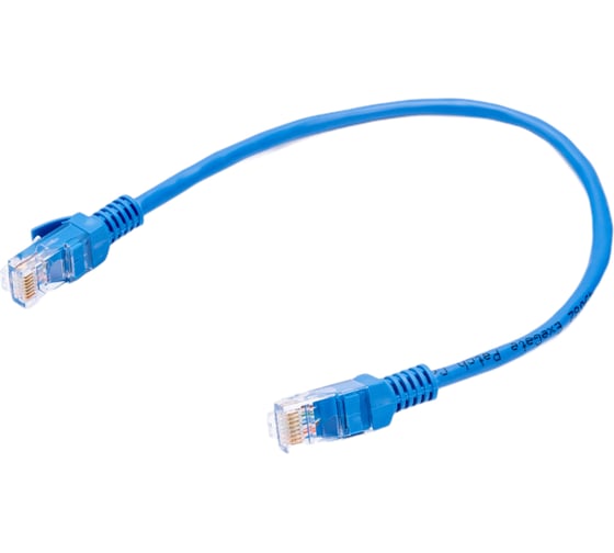 Патч-корд ExeGate UTP-RJ45-RJ45-5e-0,3M-BL, UTP, cat.5e, 0.3м, синий 258667
