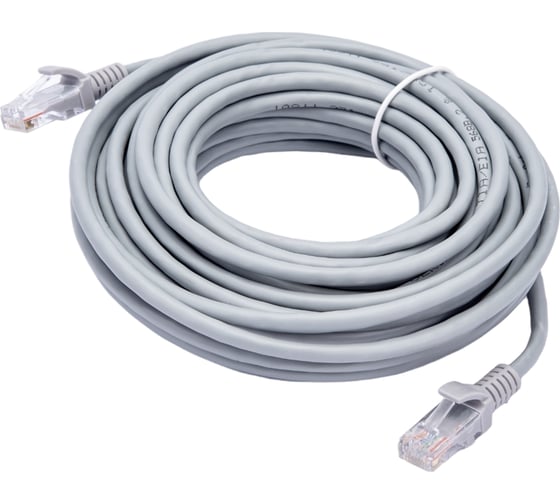 Патч-корд ExeGate UTP-RJ45-RJ45-5e-10M-GY, UTP, cat.5e, 10м, серый 169510
