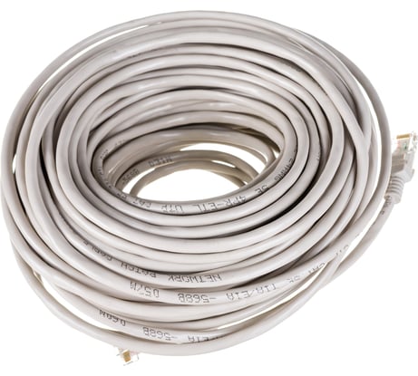 Патч-корд ExeGate UTP-RJ45-RJ45-5e-30M-GY, UTP, cat.5e, 30м, серый 272303