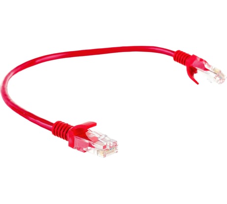 Патч-корд ExeGate UTP-RJ45-RJ45-5e-0,3M-RD, UTP, cat.5e, 0.3м, красный 258666