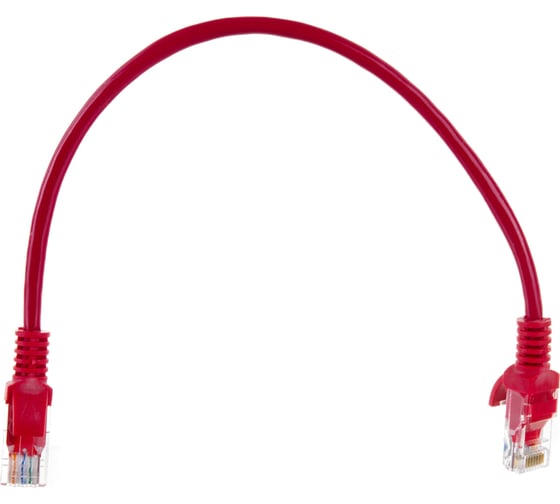 Патч-корд ExeGate UTP-RJ45-RJ45-5e-0,3M-RD, UTP, cat.5e, 0.3м, красный 258666