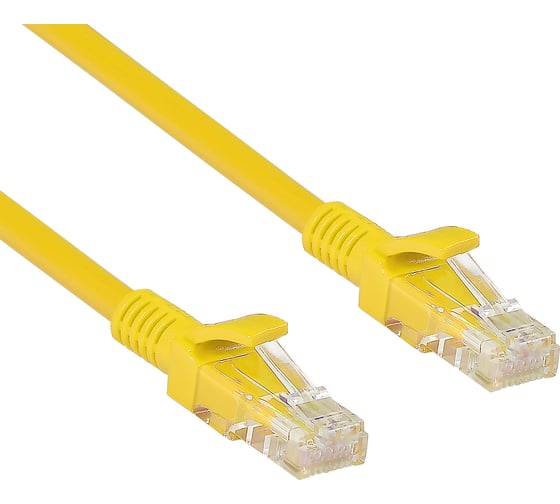 Патч-корд ExeGate UTP-RJ45-RJ45-5e-0,5M-LSZH-YL, UTP, cat.5e, 0.5м, желтый 286376 1