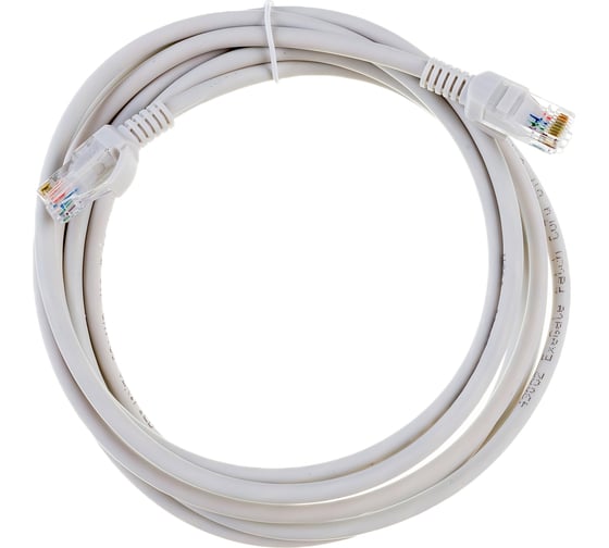 Патч-корд ExeGate UTP-RJ45-RJ45-5e-3M-LSZH-GY, UTP, cat.5e, 3м, серый 286384 1