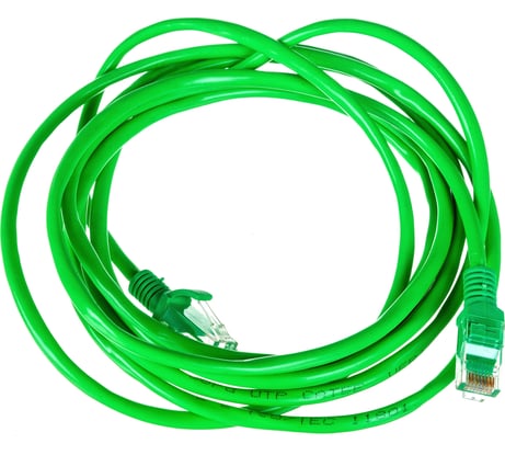 Патч-корд ExeGate UTP-RJ45-RJ45-5e-3M-GN, UTP, cat.5e, 3м, зеленый 258678