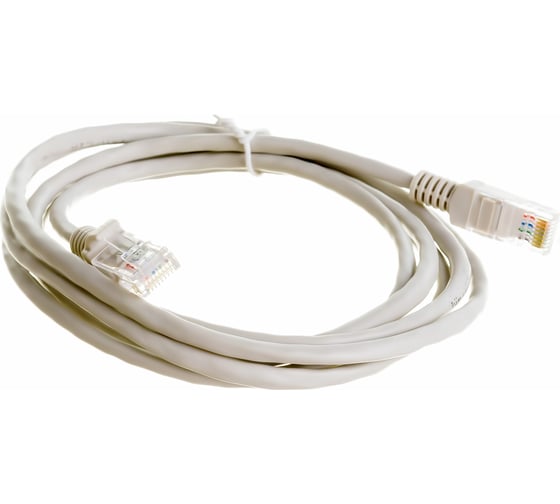 Патч-корд ExeGate UTP-RJ45-RJ45-5e-CU-2M-GY, UTP, cat.5e, 2м, медь, серый 282012