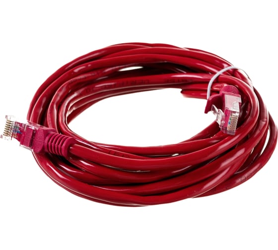 Патч-корд ExeGate UTP-RJ45-RJ45-5e-5M-RD, UTP, cat.5e, 5м, красный 282034