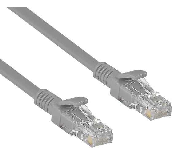 Патч-корд ExeGate UTP-RJ45-RJ45-5e-CU-3M-GY, UTP, cat.5e, 3м, медь, серый 282013 1