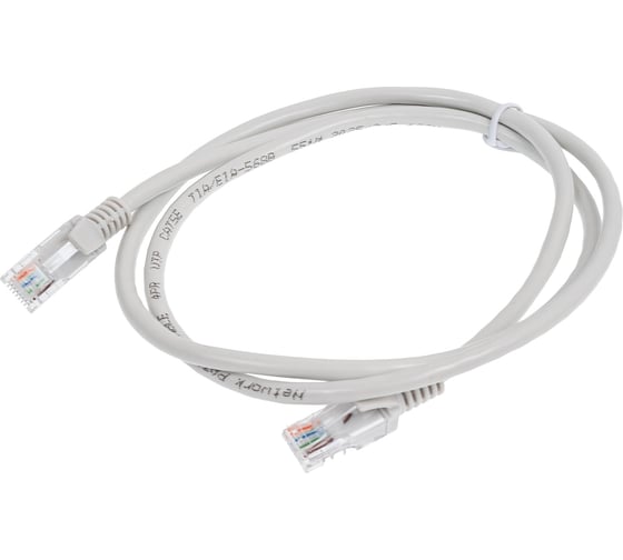 Патч-корд ExeGate UTP-RJ45-RJ45-5e-CU-1M-GY, UTP, cat.5e, 1м, медь, серый 282011
