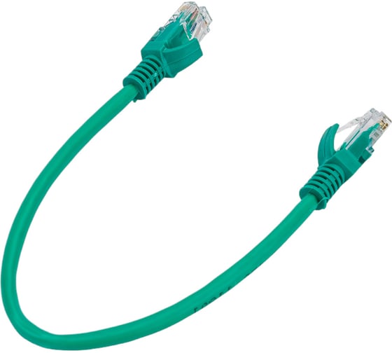 Патч-корд ExeGate UTP-RJ45-RJ45-5e-0,3M-GN, UTP, cat.5e, 0.3м, зеленый 258665