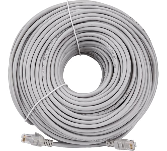 Патч-корд ExeGate UTP-RJ45-RJ45-5e-50M-GY, UTP, cat.5e, 50м, серый 272304