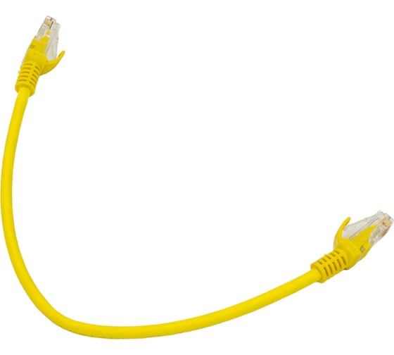 Патч-корд ExeGate UTP-RJ45-RJ45-5e-0,3M-LSZH-YL, UTP, cat.5e, 0.3м, желтый 286374