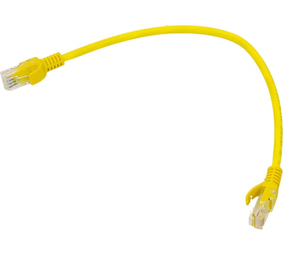 Патч-корд ExeGate UTP-RJ45-RJ45-5e-0,3M-LSZH-YL, UTP, cat.5e, 0.3м, желтый 286374