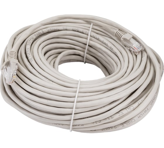 Патч-корд ExeGate UTP-RJ45-RJ45-5e-CU-30M-GY, UTP, cat.5e, 30м, медь, серый 282019