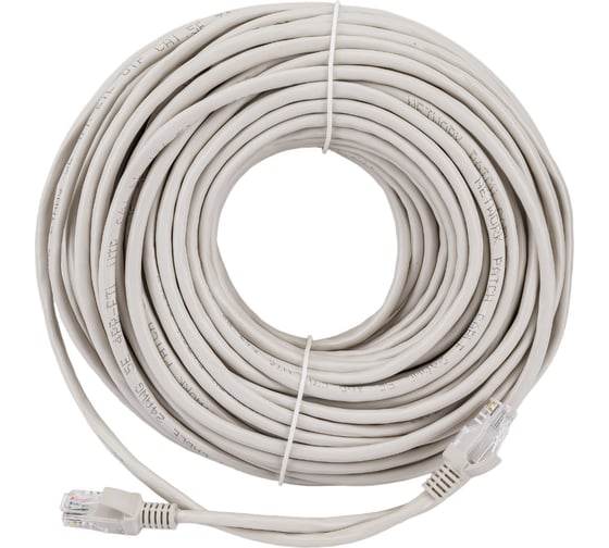 Патч-корд ExeGate UTP-RJ45-RJ45-5e-CU-30M-GY, UTP, cat.5e, 30м, медь, серый 282019