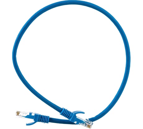 Патч-корд ExeGate UTP-RJ45-RJ45-5e-0,5M-LSZH-BL, UTP, cat.5e, 0.5м, синий 286380