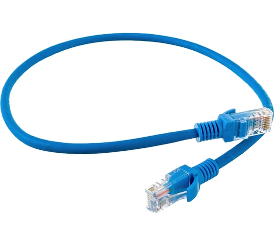 Патч-корд ExeGate UTP-RJ45-RJ45-5e-0,5M-LSZH-BL, UTP, cat.5e, 0.5м, синий 286380