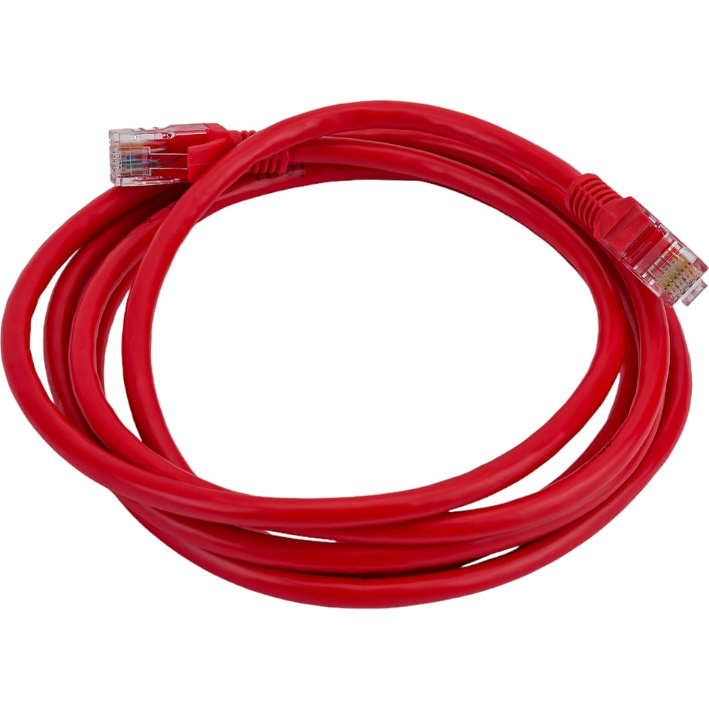 Патч-корд ExeGate UTP-RJ45-RJ45-C6-2M-RD, UTP, cat.6, 2м, красный ...
