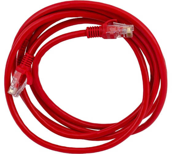Патч-корд ExeGate UTP-RJ45-RJ45-C6-2M-RD, UTP, cat.6, 2м, красный 282028