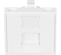 Лицевая панель NTSS PREMIUM для розеточных модулей типа Keystone 45x45 со шторкой NTSS-LP-PM-SIP-45X45-WT