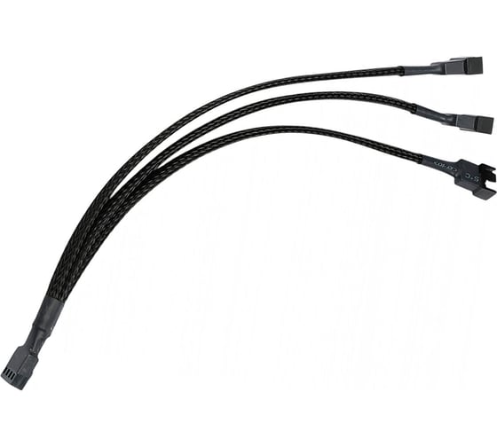 Кабель-разветвитель питания Cablexpert FAN 4pin(f)/3x4pin(m), PWM(ШИМ), медь, 27см, пакет, CC-FAN-1F3M-27CM 1