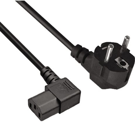 Кабель питания OfficePC PC-1,8 450W Евровилка Schuko - C13 угловой, черный, 1.8м ExeGate 297777