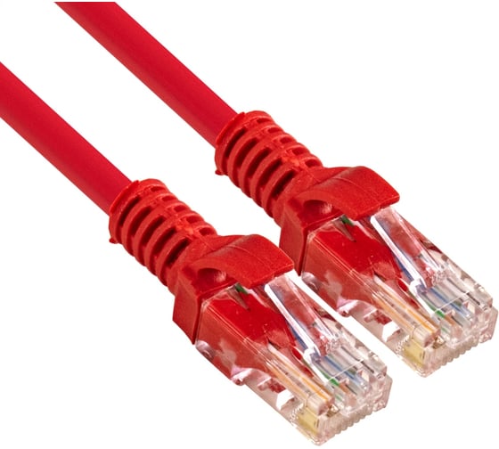Патч-корд ExeGate UTP-RJ45-RJ45-C6-1M-RD, UTP, cat.6, 1м, красный 297189