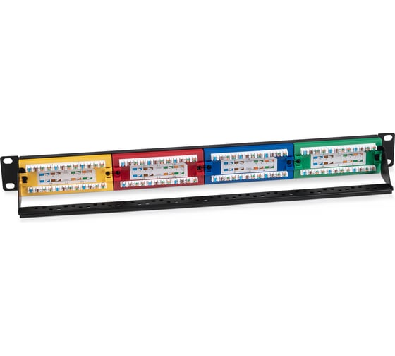 Патч-панель Cabeus 1U, 24 порта, RJ-45, категория 5e, PLCOL-24-Cat.5e-Dual