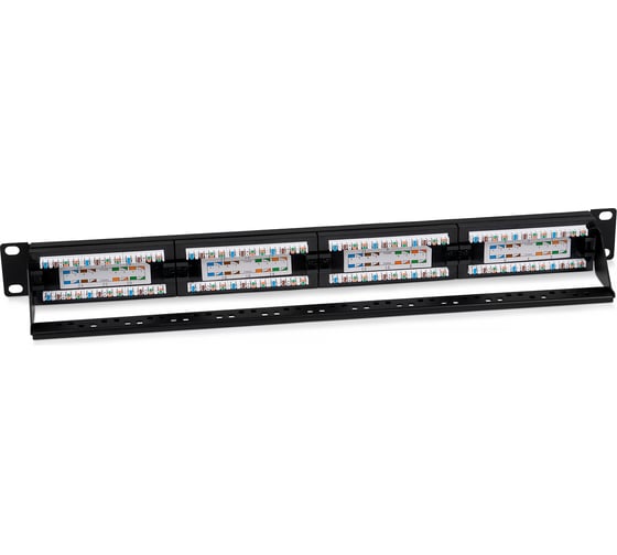 Патч-панель Cabeus 1U, 24 порта, RJ-45, категория 5e, угол портов 45 градусов , PLAN-24-Cat.5e-Dual PLAN-24-Cat.5e-Dual IDC