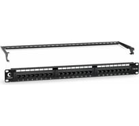 Патч-панель Cabeus 1U, 24 порта, RJ-45, категория 6a, PL-24-Cat.6a-Dual