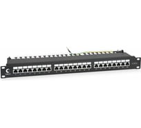 Патч-панель Cabeus 1U, 24 порта, RJ-45, категория 6, экранированная, PL-24-Cat.6-SH-Dual