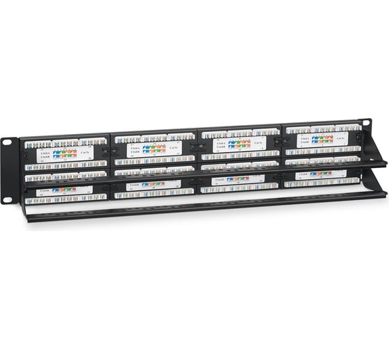 Патч-панель Cabeus 2U, 48 портов, RJ-45, категория 5e, PL-48-Cat.5e-Dual
