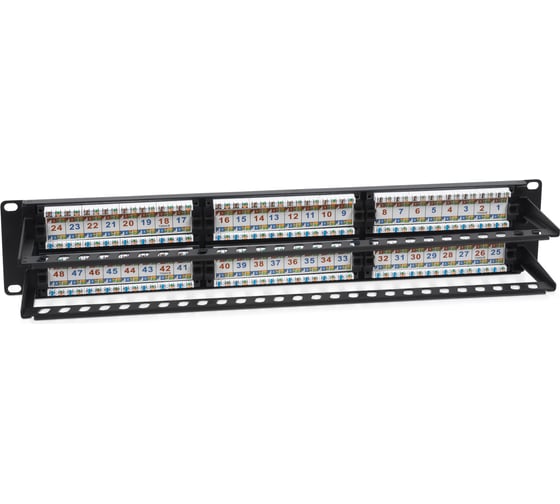 Патч-панель Cabeus 2U, 48 портов, RJ-45, категория 6, PL-48-Cat.6-Dual